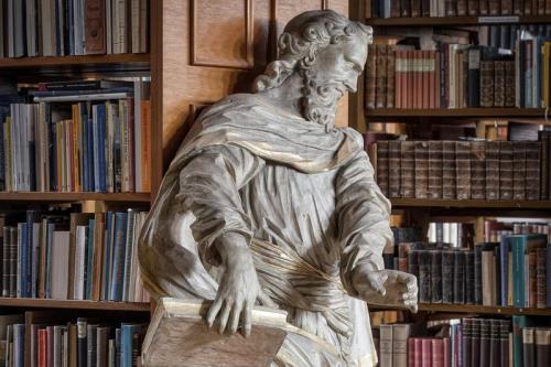 The library of Marienstatt cistercian monastery, Germany.The library is considerably older than the 