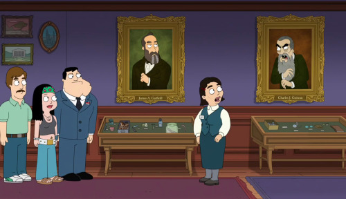 James Garfield Historial Museum, in American Dad!, Garfield and Friends, S13E19, 2016 (feat. Seth Ma