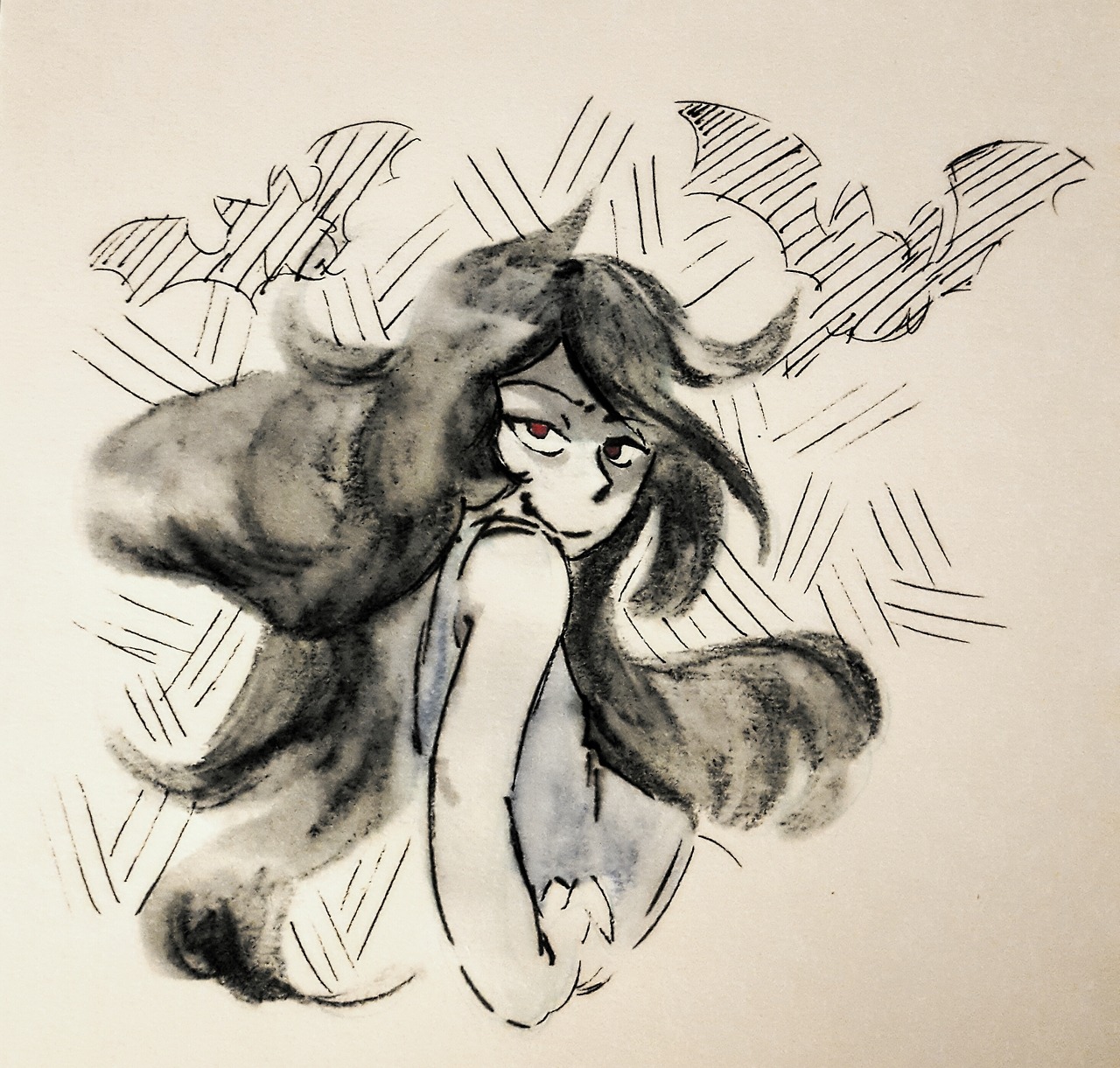 reindeerarts: I remembered I have watercolor pencils