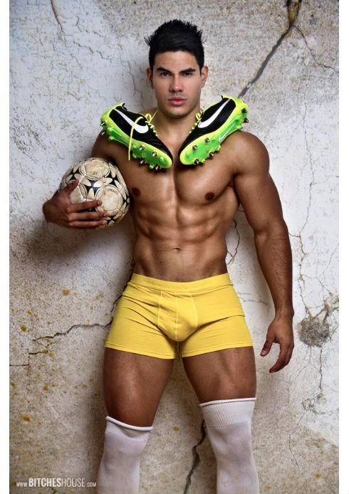 forcuriousguys:  More World Cup fever. DNA magazine gives us soccer stud Rafael Albuccino. 