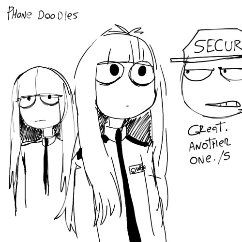 Doodles And Sketches (Scott's Hand Is Badly Drawn On Porpoise- The Man's Dilemma Of Embracing Reb's Anatomy