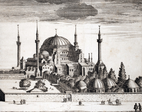 speciesbarocus:Hagia Sophia, Istanbul (1718). [x]From: Adriaan Reland - Verhandeling van de godsdien