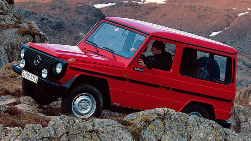 What a difference 39 years makes alternating views of Mercedes-Benz G-Class, 1979 and Mercedes-Benz 