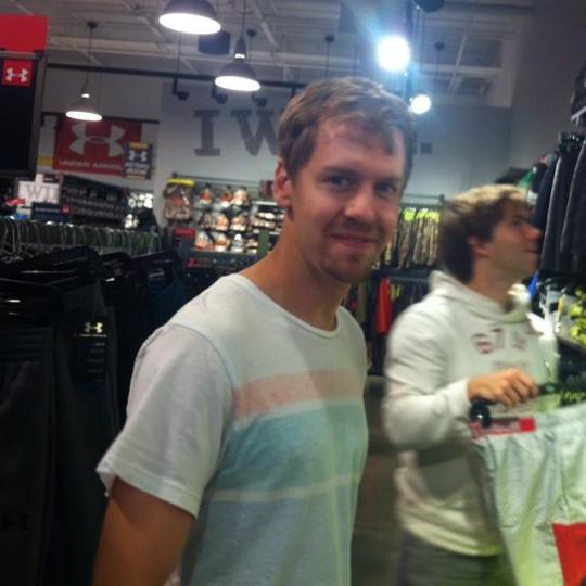 daily seb 110/365 #sebastian vettel#f1#dailyseb #us gp 2014 #casual seb #breaking my self-imposed rule of HQ pics for this  #easily one of my fave pics of him partly for the vibe and partly because hes wearing a nice shirt for once  #a thin tshirt maybe but it hints at style