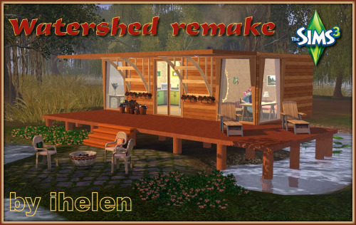 Watershed remake by ihelenStarter houseLot 30*30No CCDownload at ihelensims site