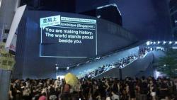 honqkonq:  there’s a website where you can post a message and it goes out on display for all protesters to see (fb page) 