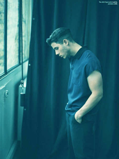 Nick Jonas for Têtu Magazine 2015.After appearing in a sporty cover photo shoot for Icon magazine, s