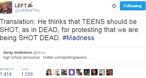 4mysquad:    Wwhat could be more American than a white man wanting black men shot for not doing what they’re told   