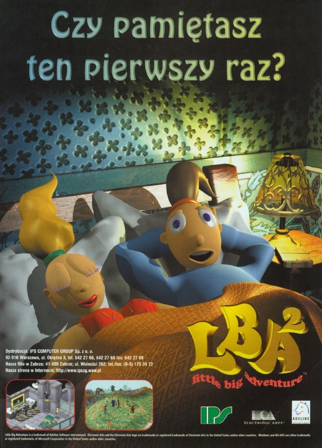 ‘Little Big Adventure 2 - ‘First Time’‘
[aka, ‘Twinsen’s Odyssey’][PC] [POLAND] [MAGAZINE] [1997]
• via Przygodoskop
““Do you remember your first time?” ”