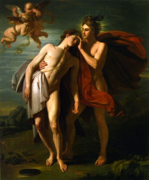 19thcenturyboyfriend:The Death of Hyacinth (1771), Benjamin West