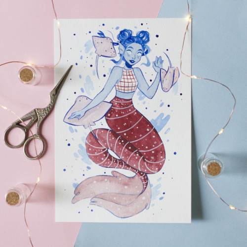 My mermaids from Mermay 2018 are available in my Etsy shop: https://www.etsy.com/ca/shop/RaquelTrave