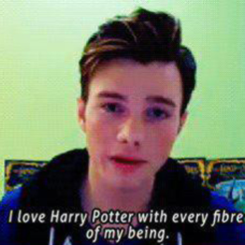 joannerowlinng:  Chris Colfer + Harry Potter 