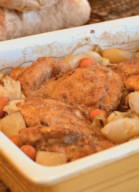 Chicken With Stout - Meat And PoultryChicken Thighs Are Pan-fried Until Golden Brown And Simmered With