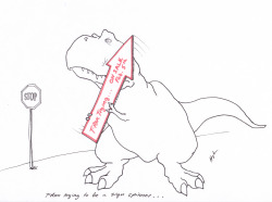 trextrying:  T-Rex Trying to be a sign spinner…