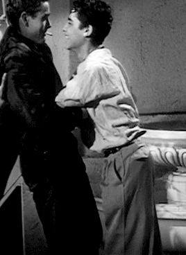 tkstrand:James Dean and Sal Mineo in Rebel Without a Cause (1955) Screen Test