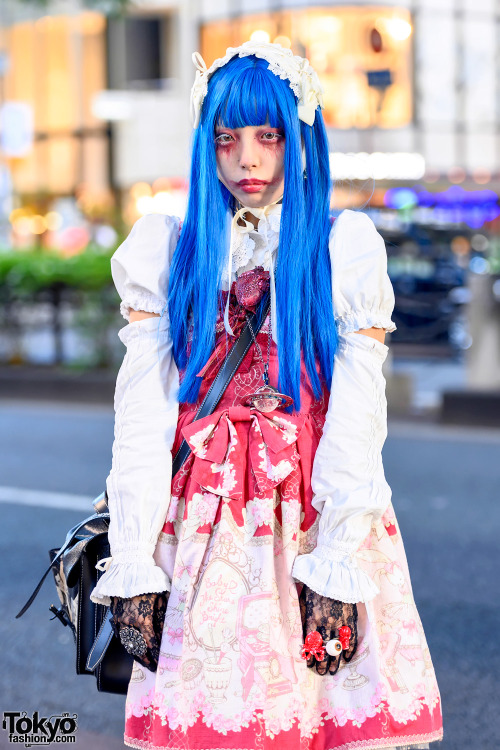 tokyo-fashion: Japanese student Kaosu on the street in Harajuku wearing lolita fashion by Baby The S