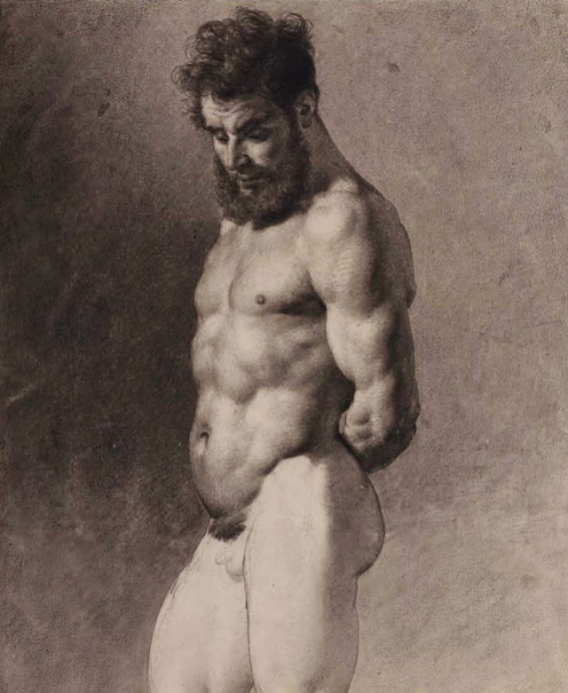 antonio-m:Standing Male Nude Study, Mol Wouterus, around 1830