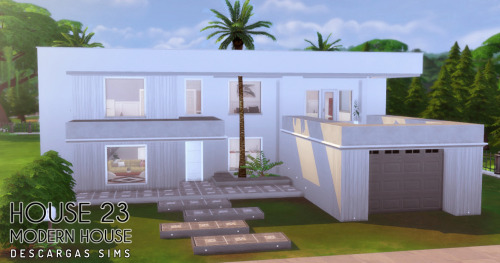 HOUSE 23 - Modern House-Base Game-Lot: 30x20-Price: §71.209-4 bedrooms - 2 bathrooms-Furnished with 