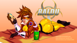 raldupreeart: [OVERWATCH] TRACER by RalDu  Finished Tracer! www.RalDu.DeviantART.com www.facebook.com/RalDuART  &lt; |D’‘‘