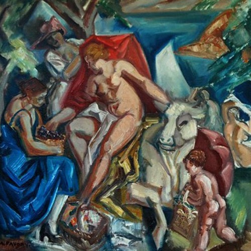 hildegardavon:André Favory, 1889-1932Rape of Europa, 1920, oil on canvasPrivate Collection