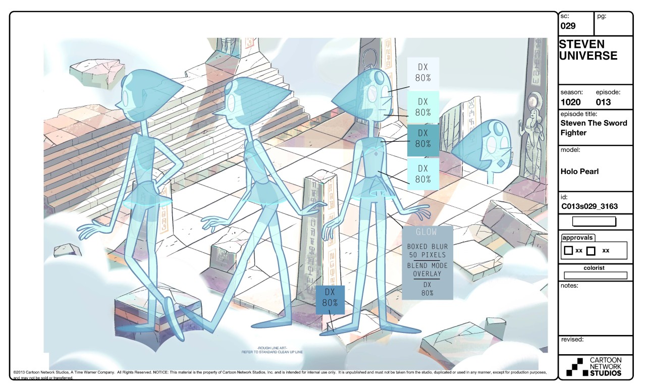 A selection of Character, Prop and Effect designs from the Steven Universe episode: Steven