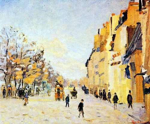 Quai de Bercy, effets de neige, 1874, Armand Guillauminhttps://www.wikiart.org/en/armand-guillaumin/