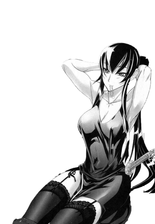 hontai:Saeko Busujima (transparent)