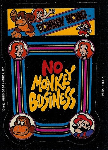 suppermariobroth:An assortment of officially licensed 1982 Donkey Kong arcade stickers. Note that in