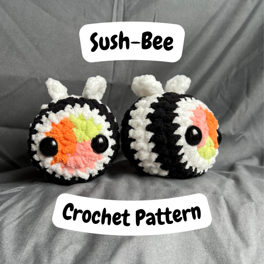 Sush-Bee Crochet Pattern (Mini Sushi Bee)