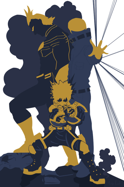 ana-list:  “Part of us” Minimalist posters of My hero academia Bakugo, All Might and Bes