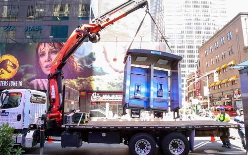 laughingsquid: The Last Public Pay Phone in New York City Is Removed From a Sidewalk in Times Square