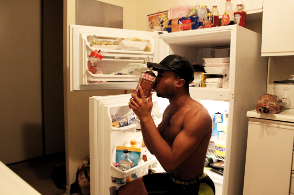 talldaddy:  nathanielnoir:   Late night search for chocolate milk ; SUCCESS!!!!!!!!!!! 