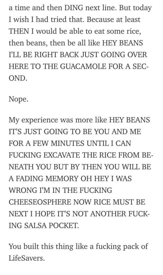 The Worlds Greatest Burrito Story Told By @luckyshirt On Twitter