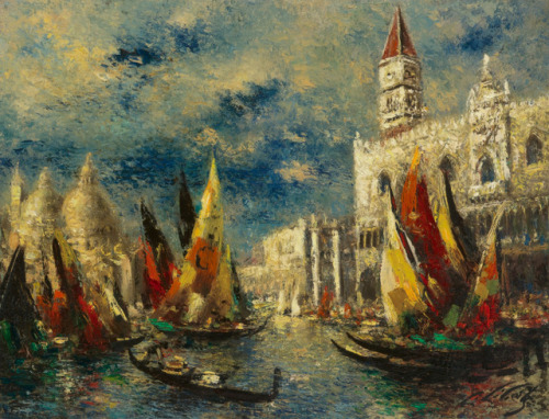 Ludolfs Liberts (1895-1959)Venēcijas skats // Venetian View (ca. 1950)