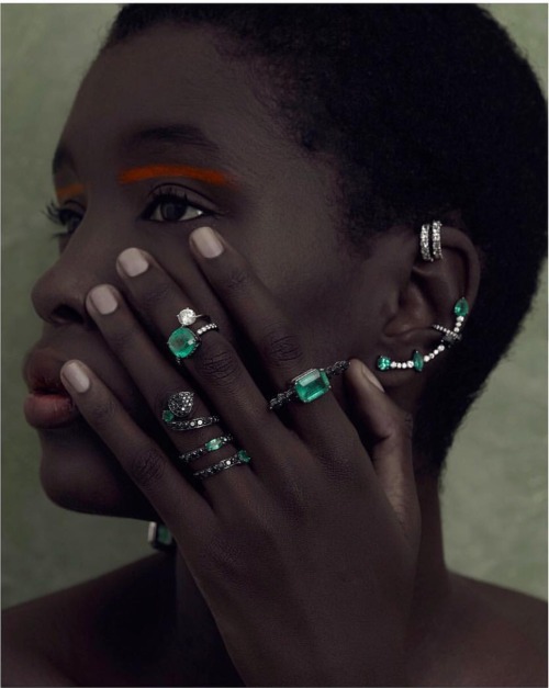 Nabillah Sedar & Maria Oliveira for Vogue Brasil & Andrea Conti jewelry by MAR+VIN