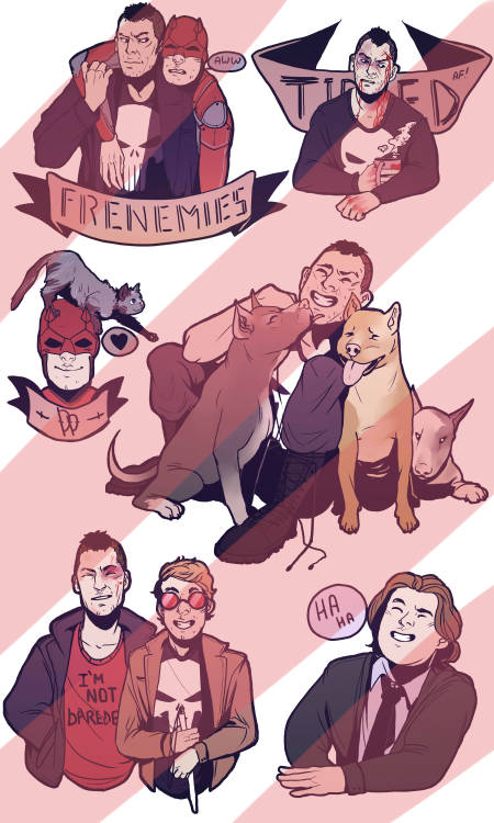 me-sen:some daredevil stickers because new season was just SO GOOD AND FRANK LOVES DOGS OMG