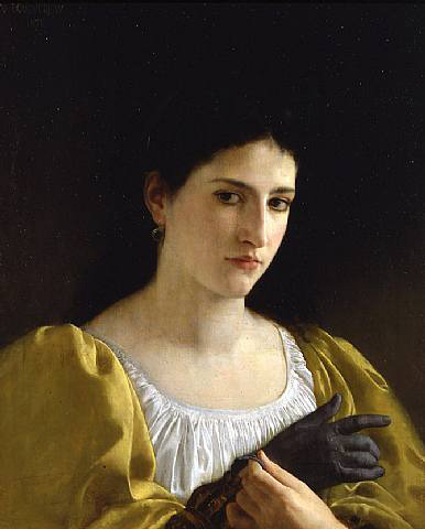 Lady with Glove, 1870, William-Adolphe BouguereauMedium: oil,canvaswww.wikiart.org/en/willia