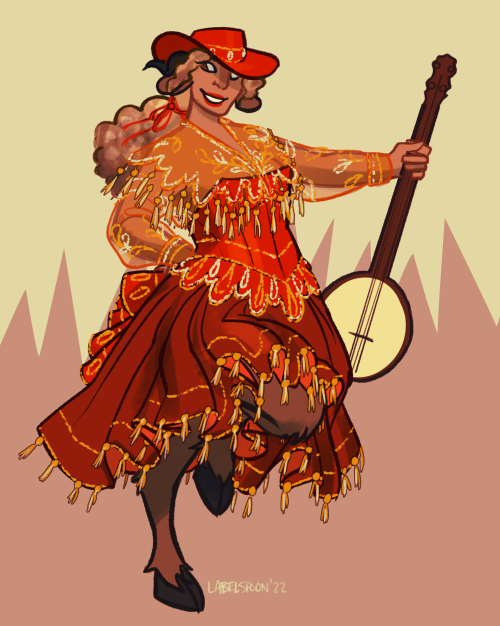 this is pasture, she’s a funky lil satyr bard who got up to some morally-dubious shenanigans and the