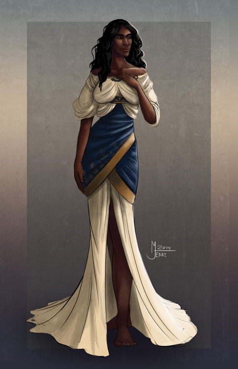 mjenai:  Just wanted to draw Yesenia in a Theymesian dress Enjoy : ) 
