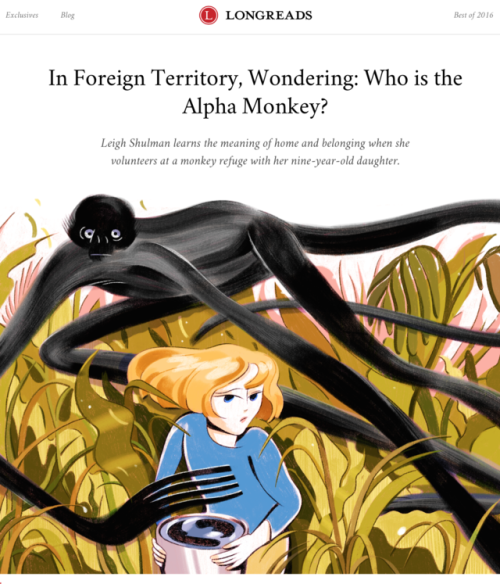 In Foreign Territory, Wondering: Who is the Alpha Monkey?Illustrated this fantastic story about a wo