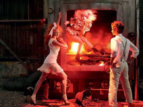 littlehookerofgaga: Lady Gaga,Andrew Garfield and Lily Cole photographed by Annie Leibovitz f