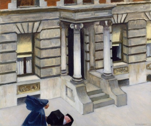 Calles de Nueva York por Edward Hopper, 1924.