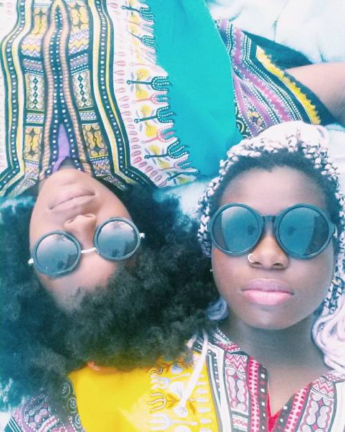 afros-and-aesthetics:Yes our faces look smooth. Yes it’s the coconut oil. Yes this is our album cove