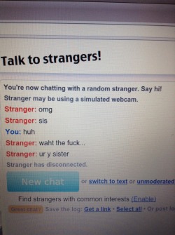 That awkward moment when you’re on omegle and this happens.