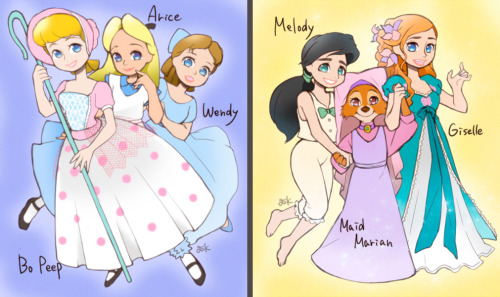 werefoxx:toothpast:anythingaladdin:Disney Heroines By: gariSKlet’s glorify the heroines rather than 