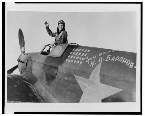 Mikhail Baranov, Hero of the Soviet Union, on the Don front in 1942.Baranov was a fighter pilot who 