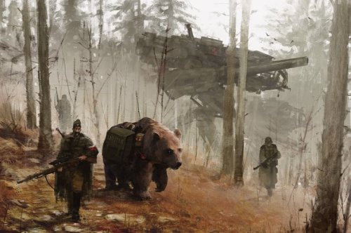 JAKUB ROZALSKI’S CONCEPT ART FEATURES GIANT ROBOTS IN 1920’S WAR SCENES AND RURAL LANDSCAPES 