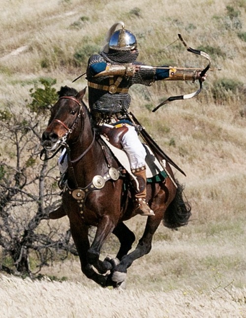 ladyrosenred:Sassanian Archer in Four Horn Saddle