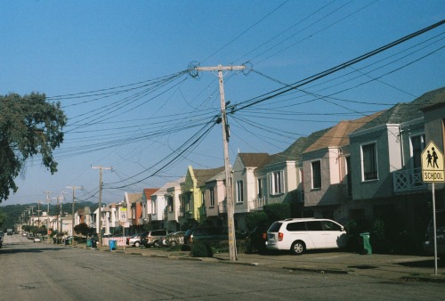 lux-lens:maddy, found mattress in outer sunset, january