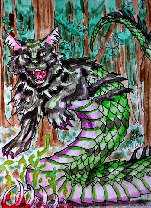 ATC - Spooktacular - Tatzelwurm I’ve joined a group on Instagram where you complete 3 or more small trading cards every month that you participate and send them in and then receive cards from other members. You can find details about it here:...